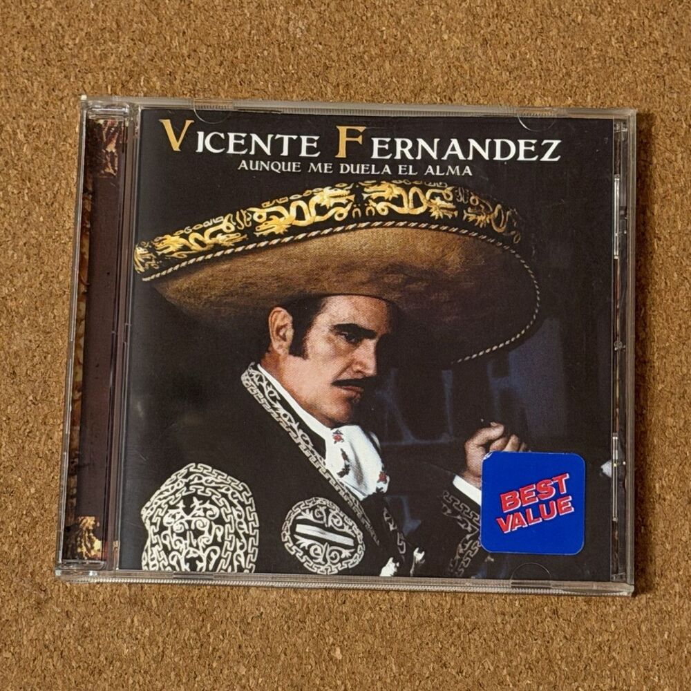 Vicente Fernandez Aunque Me Duela El Alma CD Album Sony Discos 1995 CDZ-81565